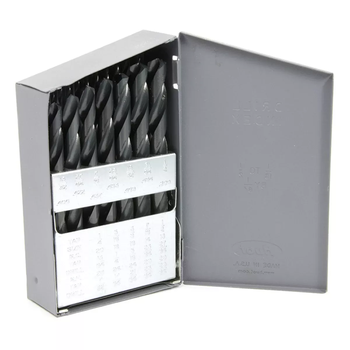 Forney Industries 29-Piece Jobber Length Drill Bit Set; High Speed Steel (HSS); 135 Degree Split Point