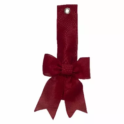 Wreath Hanger, Red Linen Ribbon, 34 In.